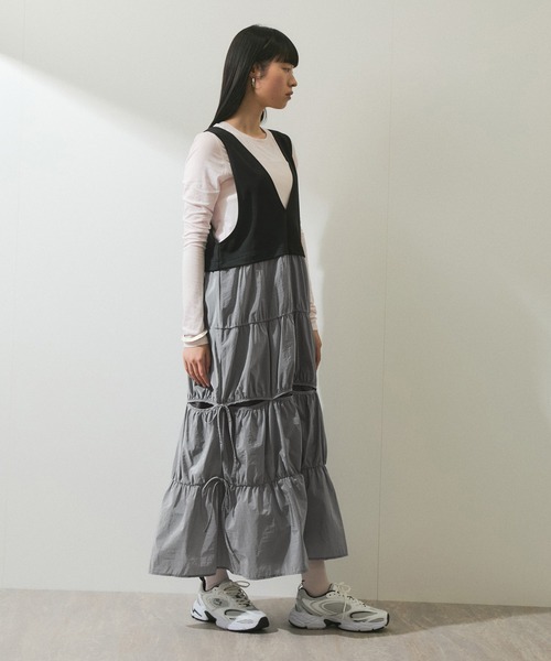 ADAM ET ROPE'（アダムエロペ） ワンピース 「WEB限定」コンビリボン