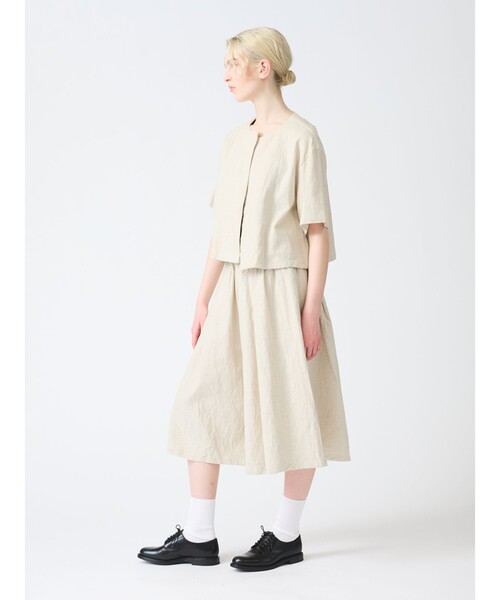 mizuiroind パンツ mizuiro ind コットンリネンキュロットパンツ