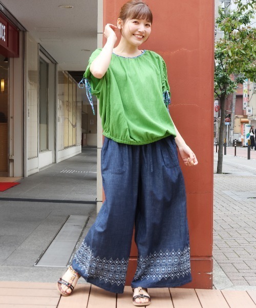 チチカカ ジーンズ デニム デニムパンツ エンブロイダリーデニム