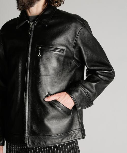LEATHER TRACKER JACKET/レザートラッカージャケット Schott｜LEATHER TRACKER JACKET/レザートラッカージャケット