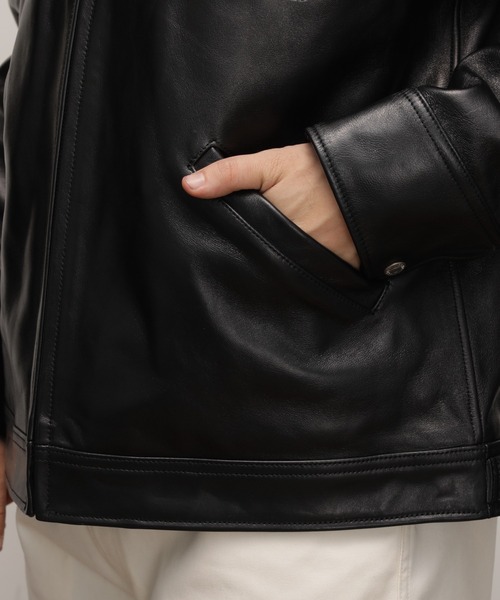 美品/希少✨schott トラッカージャケット　ライダース　レザー　本革　黒 Schott N.Y.C 【schott 神戸正規】Schott 羊革 LEATHER TRACKER