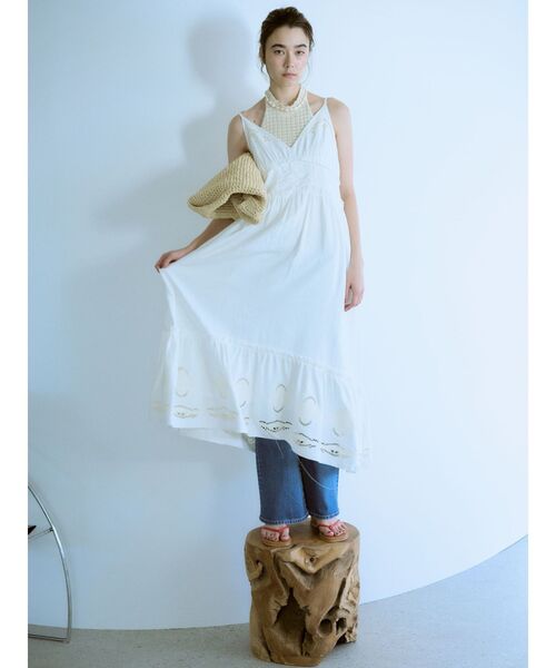ワンピース カットワークデザインキャミワンピース | Ungrid | 20