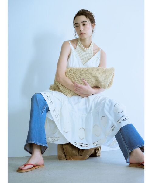 ワンピース カットワークデザインキャミワンピース | Ungrid | 22