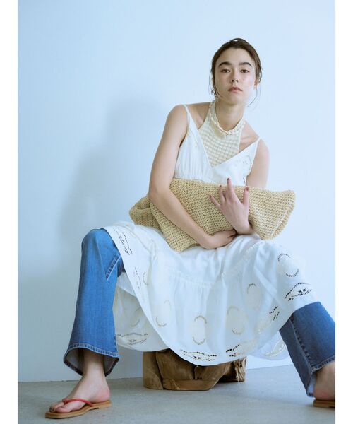 ワンピース カットワークデザインキャミワンピース | Ungrid | 23
