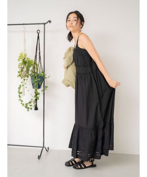 ワンピース カットワークデザインキャミワンピース | Ungrid | 14