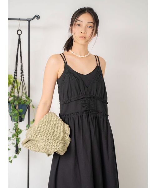ワンピース カットワークデザインキャミワンピース | Ungrid | 17