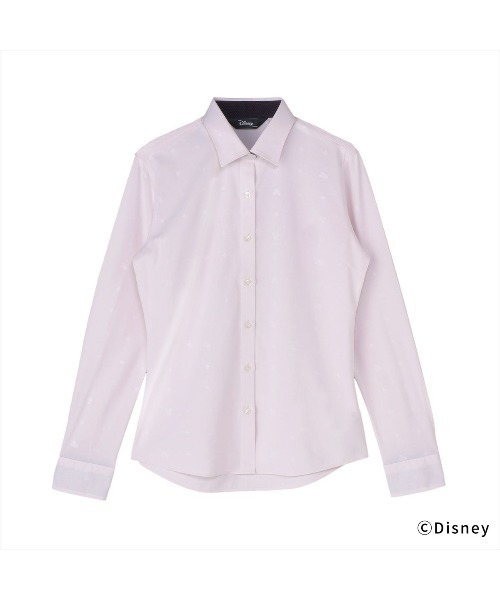 フォーマル ブラウス シャツ Disney ディズニー 形態安定ノーアイロン ワイド 長袖ビジネスワイシャツ レディース