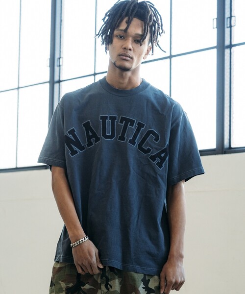 【NAUTICA】★人気★ピグメント アーチロゴ 半袖Tシャツ NAUTICA tシャツ NAUTICA/ノーティカ Pigment Dyed Arch Logo S