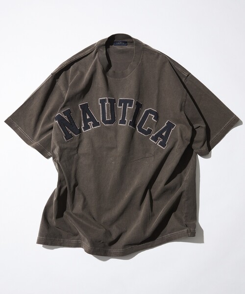 NAUTICA tシャツ NAUTICA/ノーティカ Pigment Dyed Arch Logo S