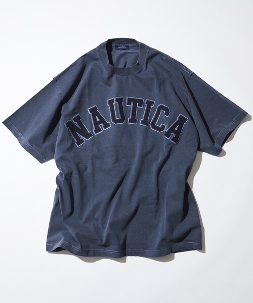 NAUTICA tシャツ NAUTICA/ノーティカ Pigment Dyed Arch Logo S