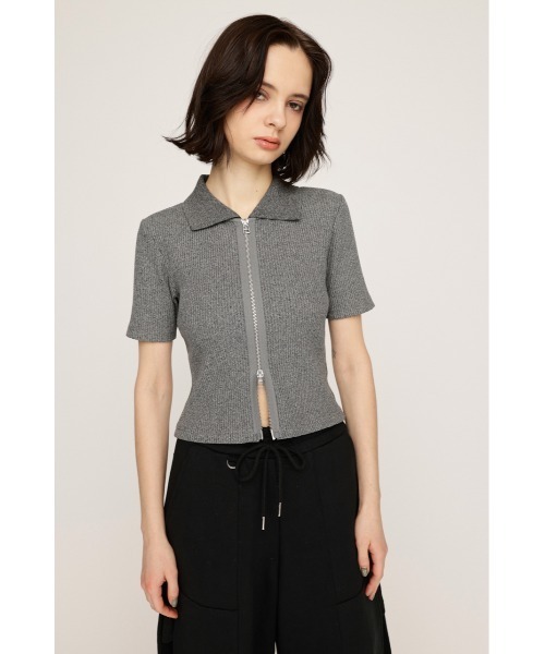 トップス R.A.P.S. SLY tシャツ FRONT ZIP CUT RIB TOPS フロントジップ カットリブ