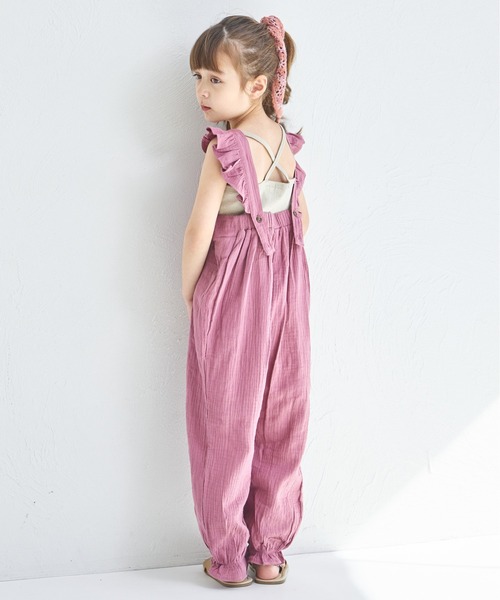 ELFSACK サロペット オーバーオール オールインワン ピンク 膝丈 fma373-09.jpg