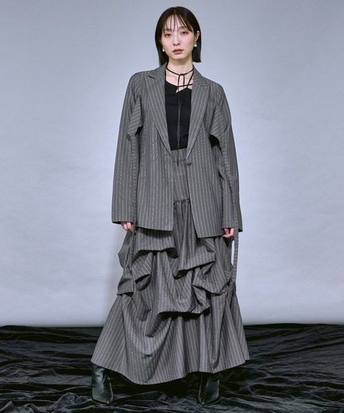 Ezick ジャケット テーラードジャケット Assorted bustier ビスチェ