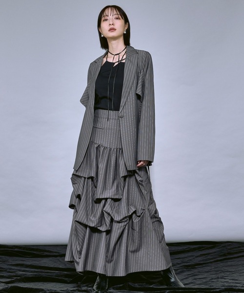 Ezick ジャケット テーラードジャケット Assorted bustier ビスチェ