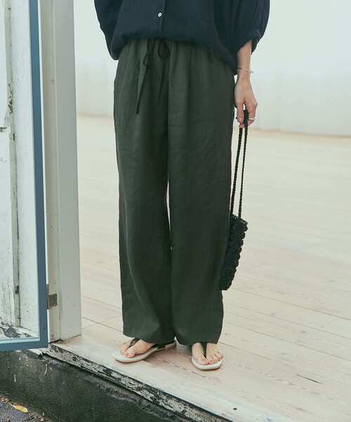 新品☆DOORS☆リネンイージーパンツ URBAN RESEARCH DOORS パンツ リネンイージーパンツ レディース