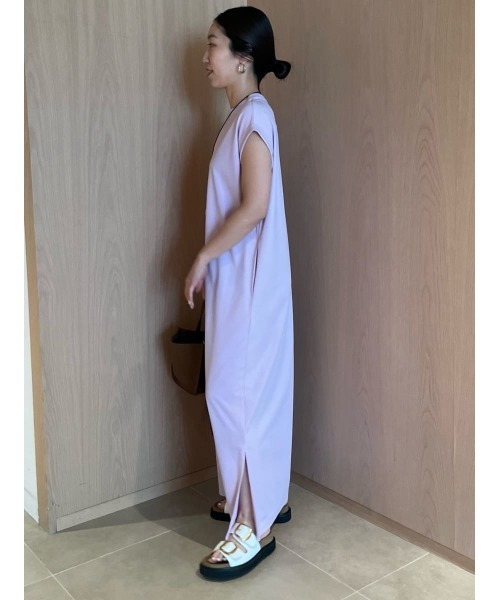 Mila Owen ワンピース フレンチスリーブサイドスリットカット