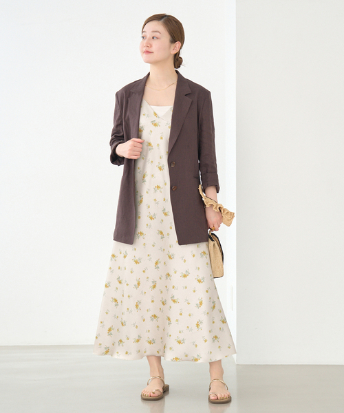 IENA ワンピース フラワープリント キャミソールワンピース : ZOZOTOWN  