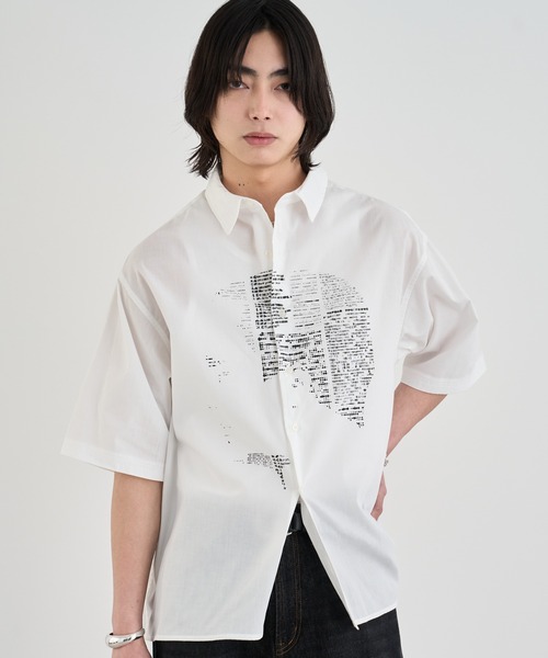 美品／8YARDS グラフィックプリント シャツ／Mサイズ SINSS シャツ Graphic shirt / グラフィックシャツ メンズ レディース
