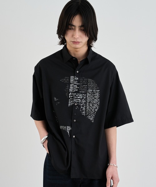 緊急値下　プラダ　ラフシモンズ　SIGNAUX グラフィックプリント 半袖シャツ SINSS シャツ Graphic shirt / グラフィックシャツ メンズ レディース