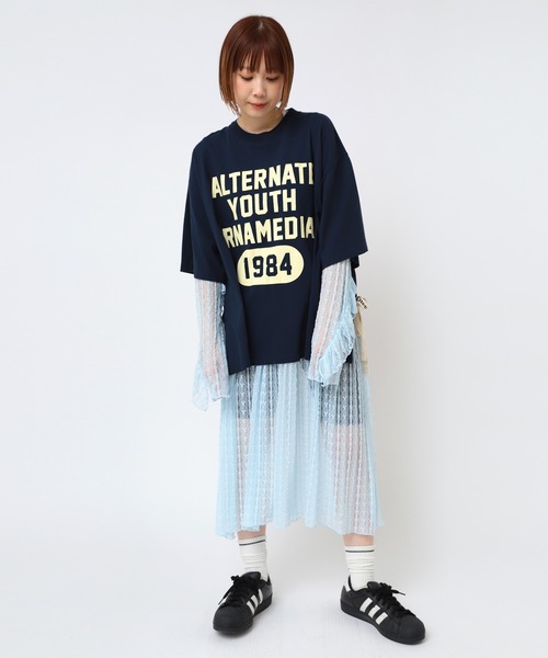 【美品】バーニーズニューヨーク 袖切替 レース ティアード ロングワンピース 最安価格 美品】バーニーズニューヨーク 袖切替 ロング