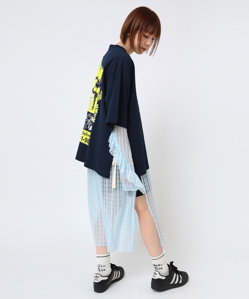 【美品】バーニーズニューヨーク 袖切替 レース ティアード ロングワンピース 美品】バーニーズニューヨーク 袖切替 レース ティアード ロング