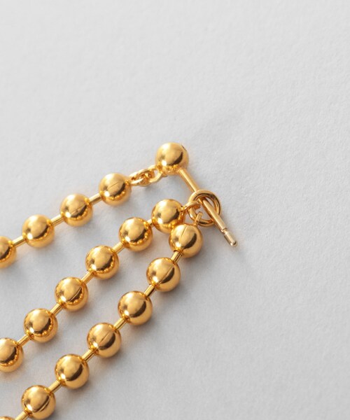 COCOSHNIK（ココシュニック） ピアス シルバー チェーンピアス ボール