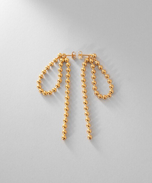 COCOSHNIK（ココシュニック） ピアス シルバー チェーンピアス ボール