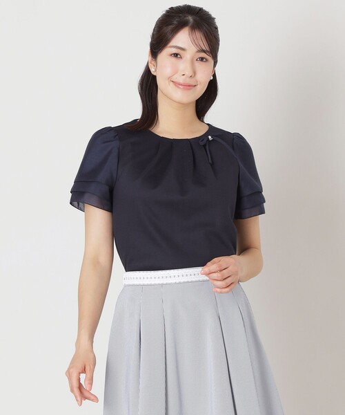 tシャツ リボンコサージュ カットソー レディース
