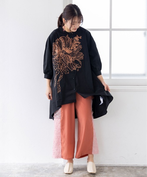 ほぼ新品　イズスカラー　スカラー　花蝶フリンジシフォン　カーゴパンツ　Ｍ ScoLar iS イズスカラー レディース ボトムス カーゴパンツ 花