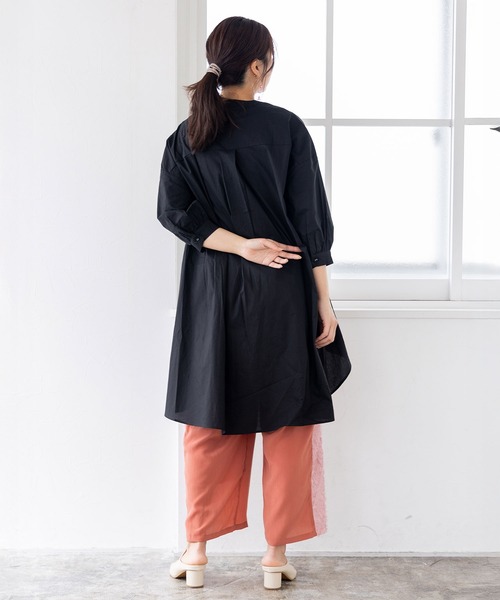 iS ScoLar カーゴパンツ 552212：花蝶フリンジシフォン 異素材