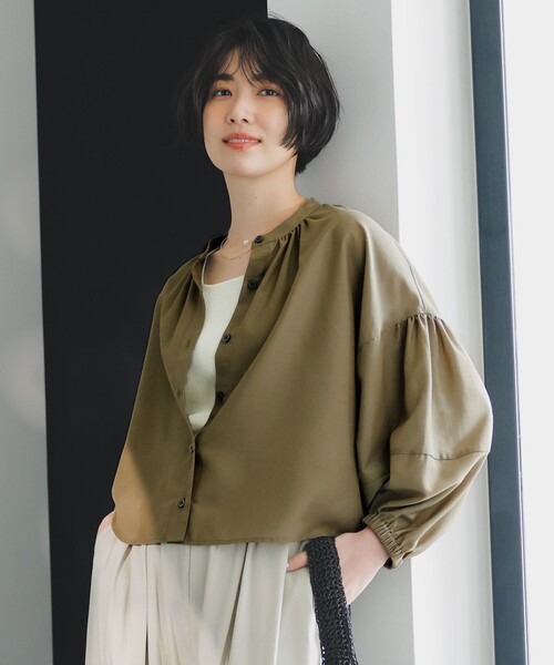 any FAM ブラウス シャツ 「洗濯機可」シアーテックリネン