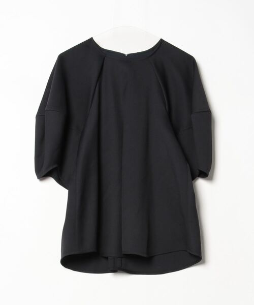 「LANVIN en Bleu」 半袖ブラウス 38 ネイビー レディース