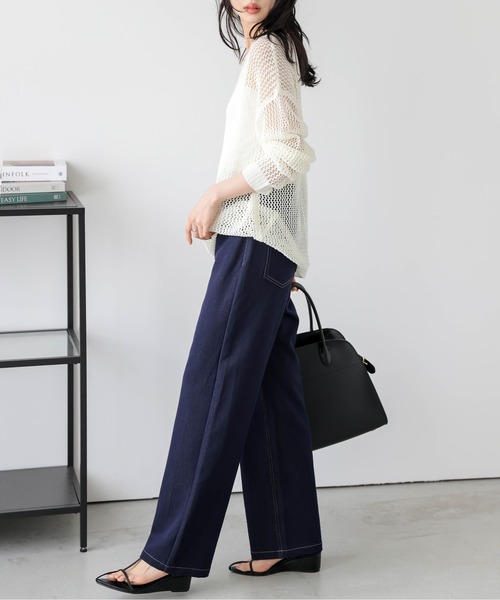 Lajour ジーンズ デニム デニムパンツ 日本製 セミワイド