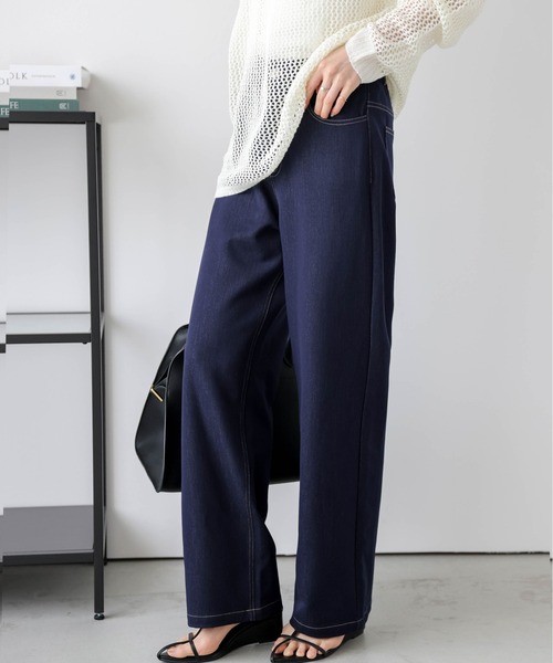 Lajour ジーンズ デニム デニムパンツ 日本製 セミワイド
