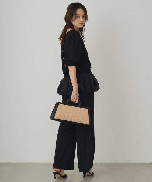 Loungedress ニット セーター シアー半袖2WAYニットカーデ