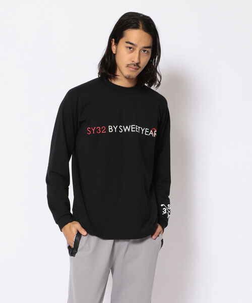 【幸】SY32 by SWEET YEARS 長袖Tシャツ 黒 XL 別注】 大きいサイズ メンズ SY32 by SWEET YEARS スウィート