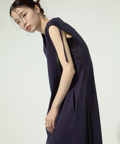 CHINO　チノ　ノースリーブ　シャツワンピース　size38　ジレ CHINOチノノースリーブシャツワンピースsize38ジレ