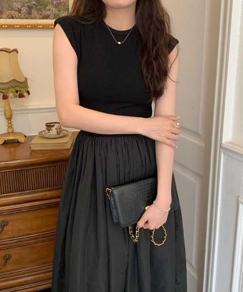 「a lot of love」 ノースリーブワンピース FREE グレー レディース_画像3