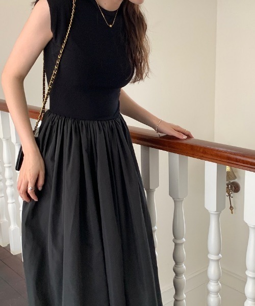 「a lot of love」 ノースリーブワンピース FREE グレー レディース_画像5