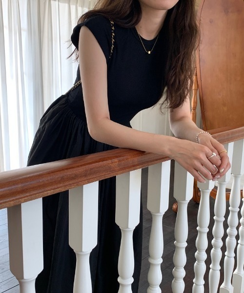 「a lot of love」 ノースリーブワンピース FREE グレー レディース_画像6