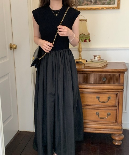 「a lot of love」 ノースリーブワンピース FREE グレー レディース_画像8