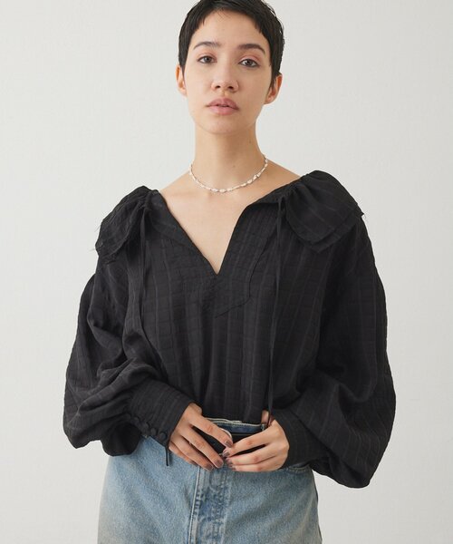 ブラウス シャツ 「THE PAUSE」襟フリルブラウス レディース THE PAUSE ブラウス シャツ 「THE PAUSE」襟フリルブラウス