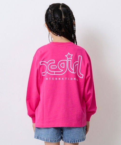 X-girl Stages（エックスガールステージス） tシャツ ミルズロゴバック