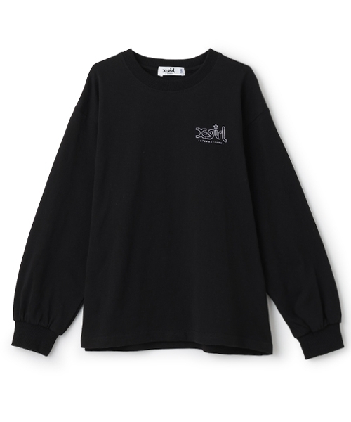 X-girl Stages（エックスガールステージス） tシャツ ミルズロゴバック