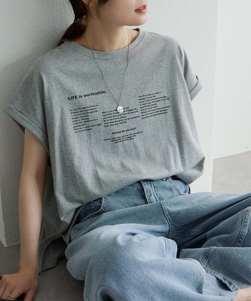 tシャツ サイドシームレス丸胴Tシャツ レディース