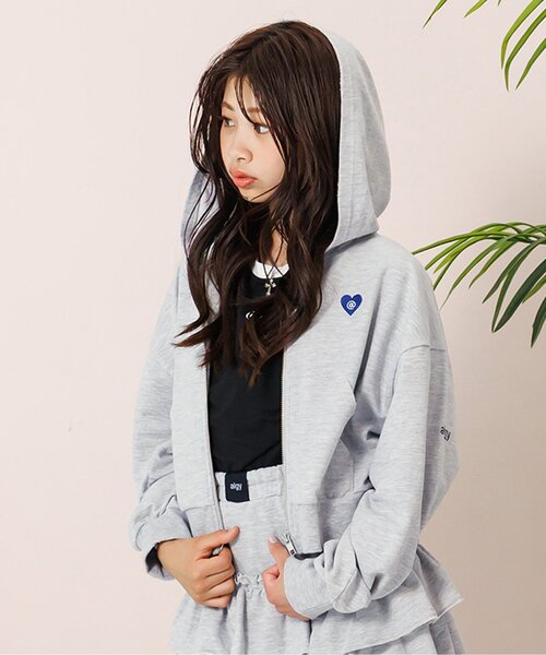 algy（アルジー） パーカー ダブルジップグランジパーカー キッズ 子供