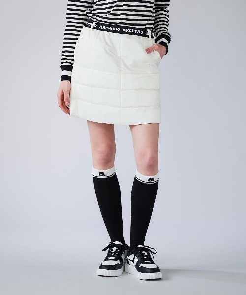 archivio（アルチビオ） スカート 「LADIES」ウエストロゴ中綿撥水