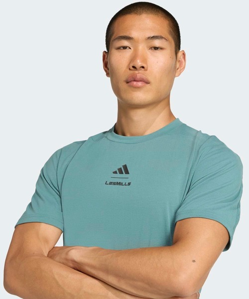 アディダス  Tシャツ　レズミルズ  メンズ　L adidas tシャツ Les Mills グラフィック 半袖Tシャツ