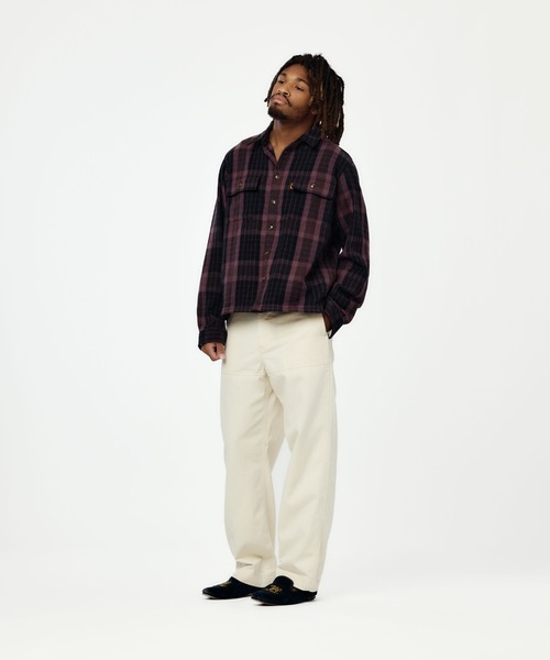 THE UNION ウールチェックシャツ 赤×黒 Mサイズ UNION（ユニオン） シャツ UNION TOKYO NICHOLLS SHIRT ユニオン