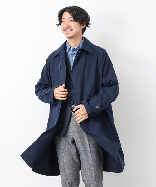 TAION（タイオン） ステンカラーコート M ダークネイビー メンズ